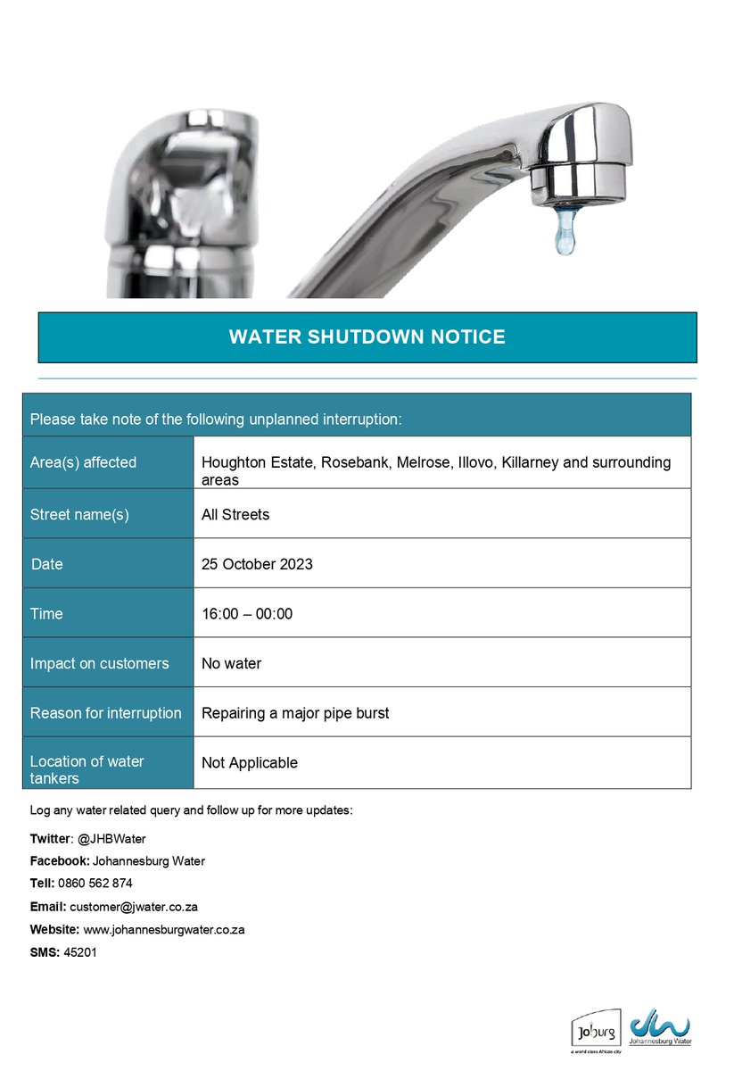 Johannesburg Water tweet media