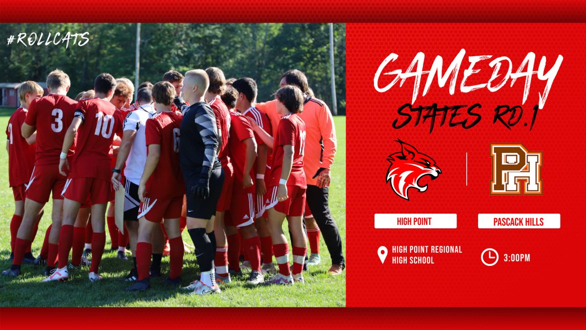 hprhs_miso's tweet photo. ITS GAMEDAY!! Come support our Boys Soccer team in the first round of the state tournament against Pascack HIlls. Kick off is at 3pm on the varsity soccer field. @HPRwildcats @HPRAthletics @JonTallamy #hprwildcats #hpmedia #hpfam https://t.co/kYjzD5GJjm