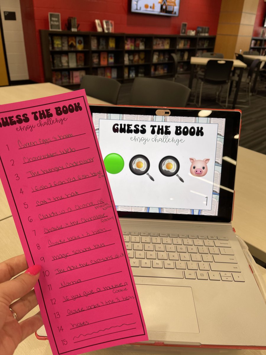 library_jhs's tweet photo. Students in Advisory played a Gimkit with book trivia and an emoji book challenge today! Thank you to our Advisory teachers for supporting Jeff Reads Week! ❤️🖤 #JeffReadsWeek #JHSLibrary #JeffReads https://t.co/mqThdgT06a