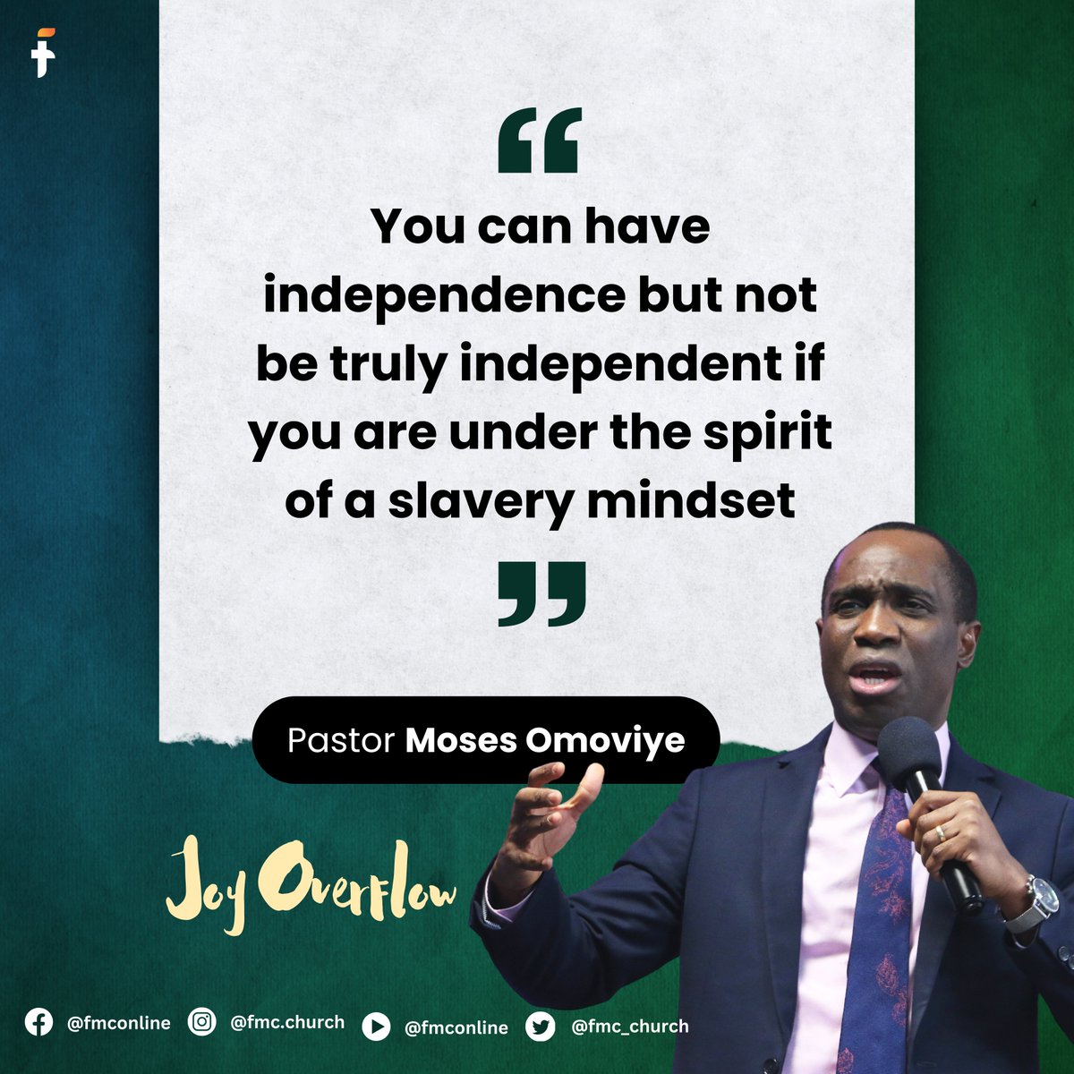 fmc_church's tweet image. YOU HAVE THE SPIRIT OF JOY!
#JoyOverflow #PastorMosesOmoviye #FMC