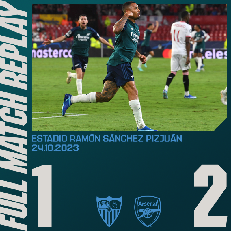 Arsenal's tweet photo. Success in Seville 👊

📺 Watch the full match replay of last night's 2-1 win 👇