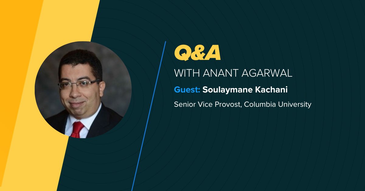 anant agarwal (@agarwaledu) on Twitter photo Sharing a new Q&A series, starting w/ <a href="/Columbia/">Columbia University</a>'s <a href="/KachaniS/">Soulaymane Kachani</a>. Check out our conversation on the impact of AI on higher ed and predictions about the opportunities presented by the advance of generative AI in the workplace. 🤖🎓bit.ly/3FCGnbn Sharing a new Q&A series, starting w/ <a href="/Columbia/">Columbia University</a>'s <a href="/KachaniS/">Soulaymane Kachani</a>. Check out our conversation on the impact of AI on higher ed and predictions about the opportunities presented by the advance of generative AI in the workplace. 🤖🎓bit.ly/3FCGnbn