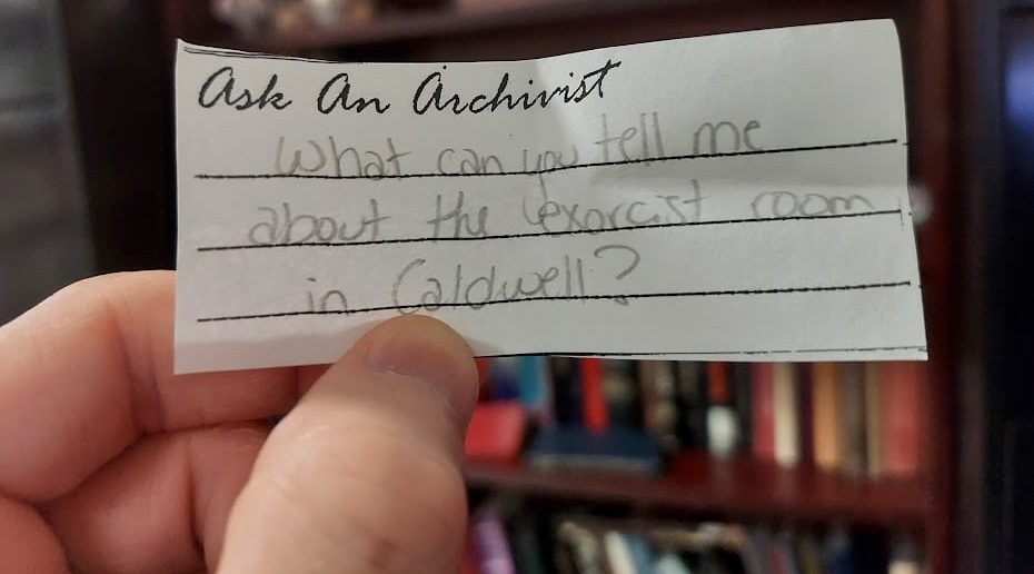 Readers beware! Our latest #ArchivistsNook blog addresses one of our most common, and terrifying, questions - the legend of the campus exorcism room. Read more, if you dare: lib.cua.edu/wordpress/news…