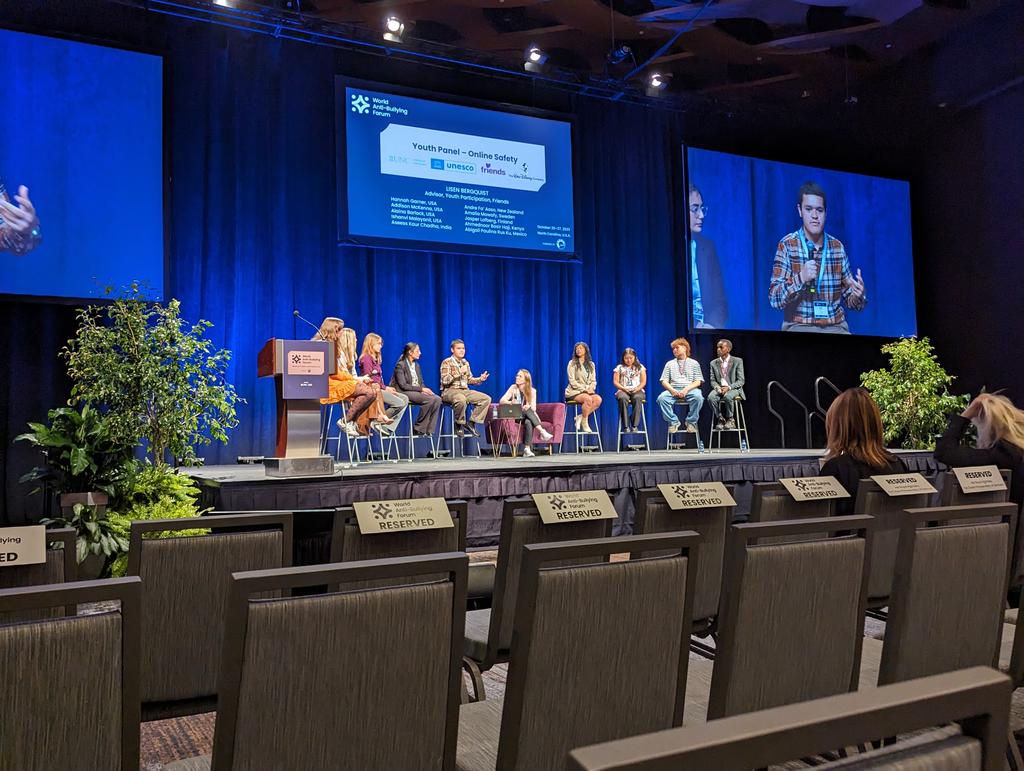 PBIS_PCS's tweet image. Listening to Youth from across the world discuss online safety. #wabf