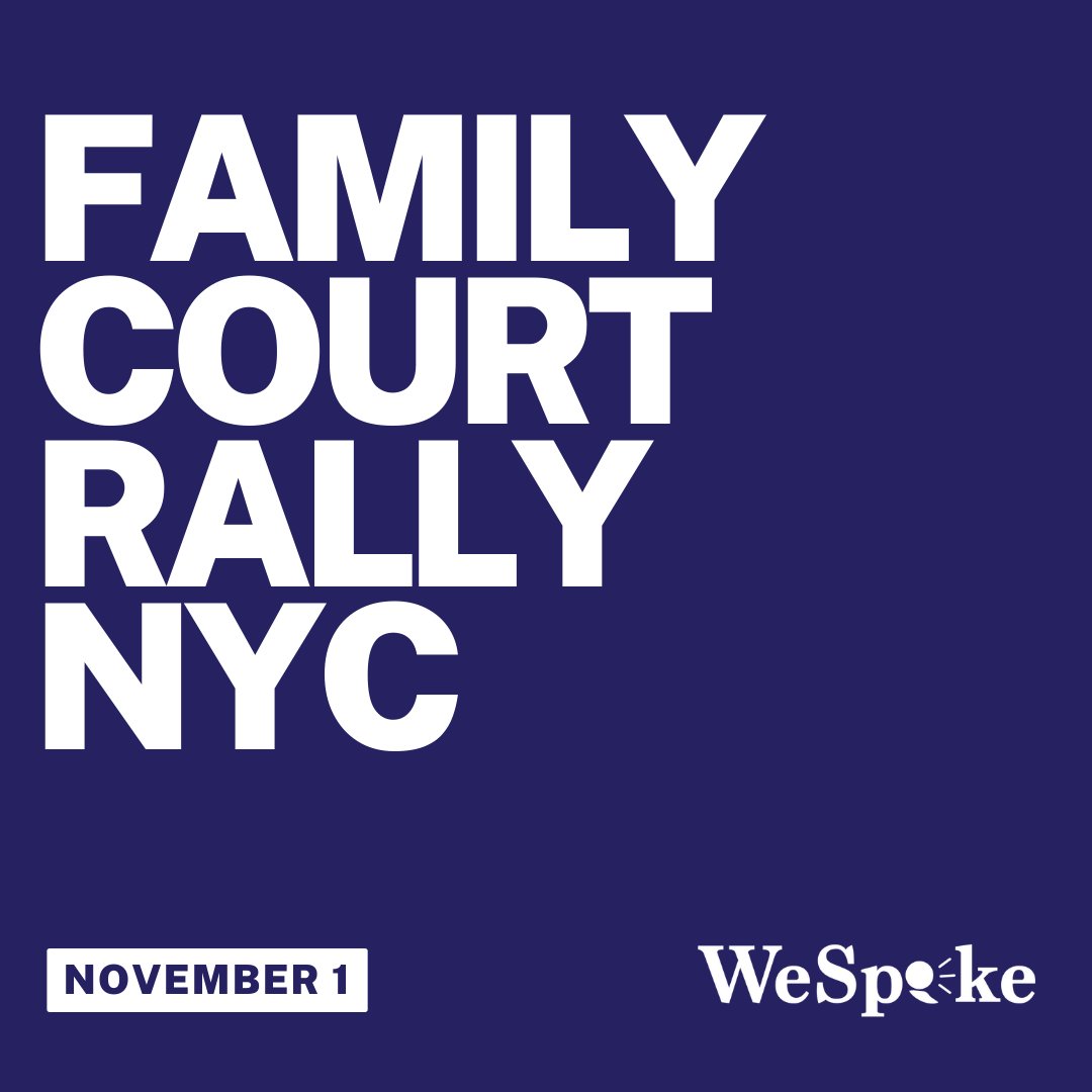 It's time we spoke up about the atrocities in family courts by state overreach that is decimating families.  Join us on the first day of #familycourtawarenessmonth in New York City.  

wespoke.org/news/nypublich…

#metoofamilycourt #FamilyCourt #ENOUGH #wespoke