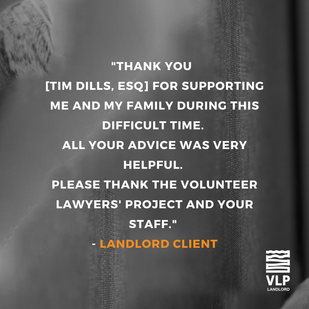 Shoutout to our Landlord Staff Attorney, Tim Dills, and the rest of the Landlord team for guiding a low-income landlord client who was struggling with the process of how to proceed legally after her tenant abandoned the unit and left their belongings behind. #quoteoftheday