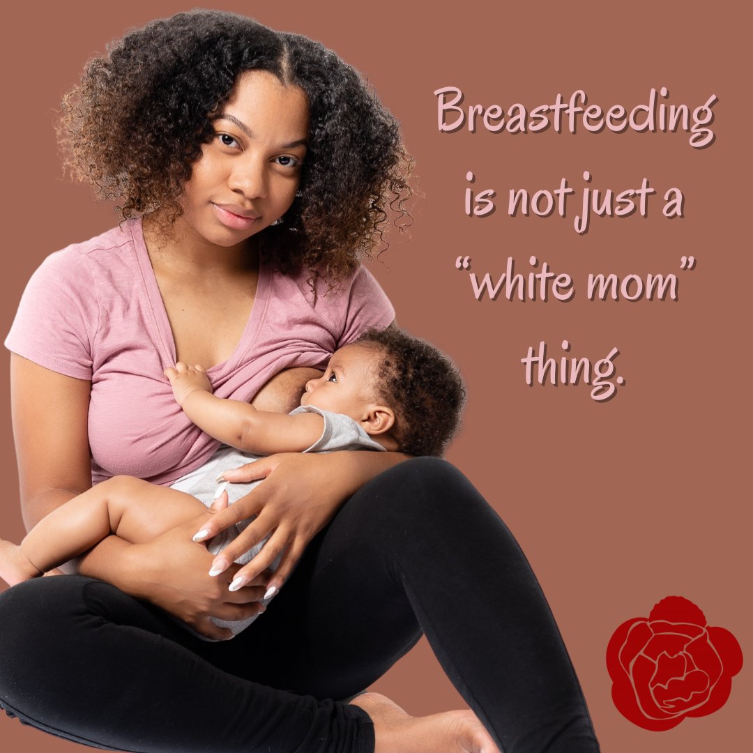 Let's break the stereotype - breastfeeding is a beautiful bond for all moms, regardless of race. Share your stories and/or how long you breastfed in the comments! Your experiences can empower and support other moms. #rosehel #heal2health #blackmomsbreastfeed #blkbfing