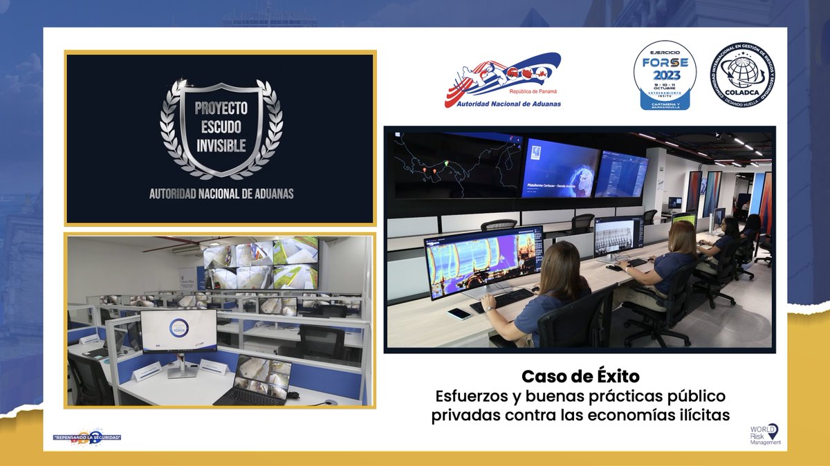 COLADCA's tweet photo. ⚓ #FORSE2023 Agenda académica #Barranquilla Agradecimiento especial a la Licenciada @tayrabarsallo Directora General en Autoridad Nacional de Aduanas de Panamá 🇵🇦 Destacada ponencia con "Caso de éxito" a través del "Proyecto Escudo Invisible"
#DejandoHuella en Seguridad https://t.co/viYQOVbSgG