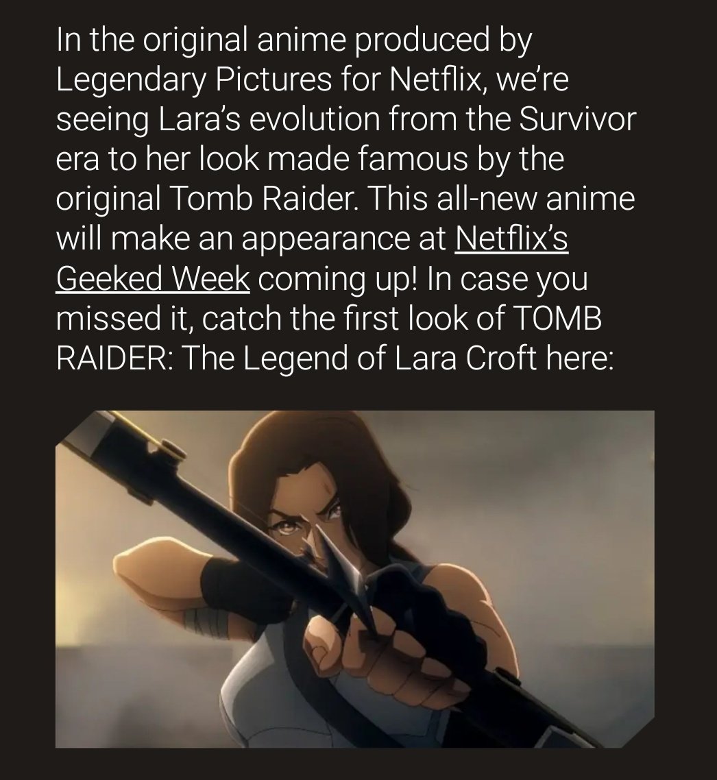 Tomb Raider: The Legend of Lara Croft, First Look