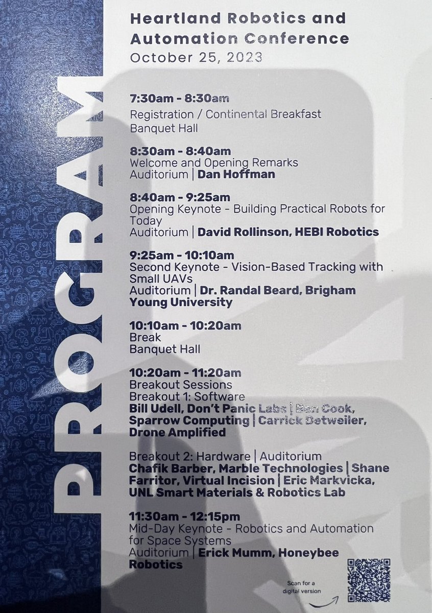 CharlieCuddy's tweet photo. So excited to be at the Heartland Robotics Cluster event on Nebraska Innovation Campus! 

Absolutely incredible technology being showcased &amp; insight from incredible leaders in the space!

Thanks to Dan Hoffman, Invest Nebraska &amp; all involved leading events like this in Nebraska! https://t.co/erSYKnPKoK
