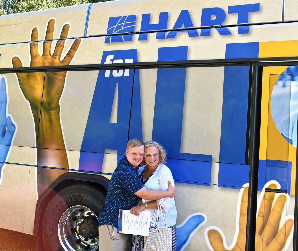 GoHART's tweet photo. Transportation isn't merely getting from A to B; it is a lifeline that can empower people with intellectual &amp; physical disabilities.

Thanks to all who joined us to launch the #HARTForALL project dedicated to enhancing accessibility and support for people with disabilities. 💙💛 https://t.co/VgOiccRf2D