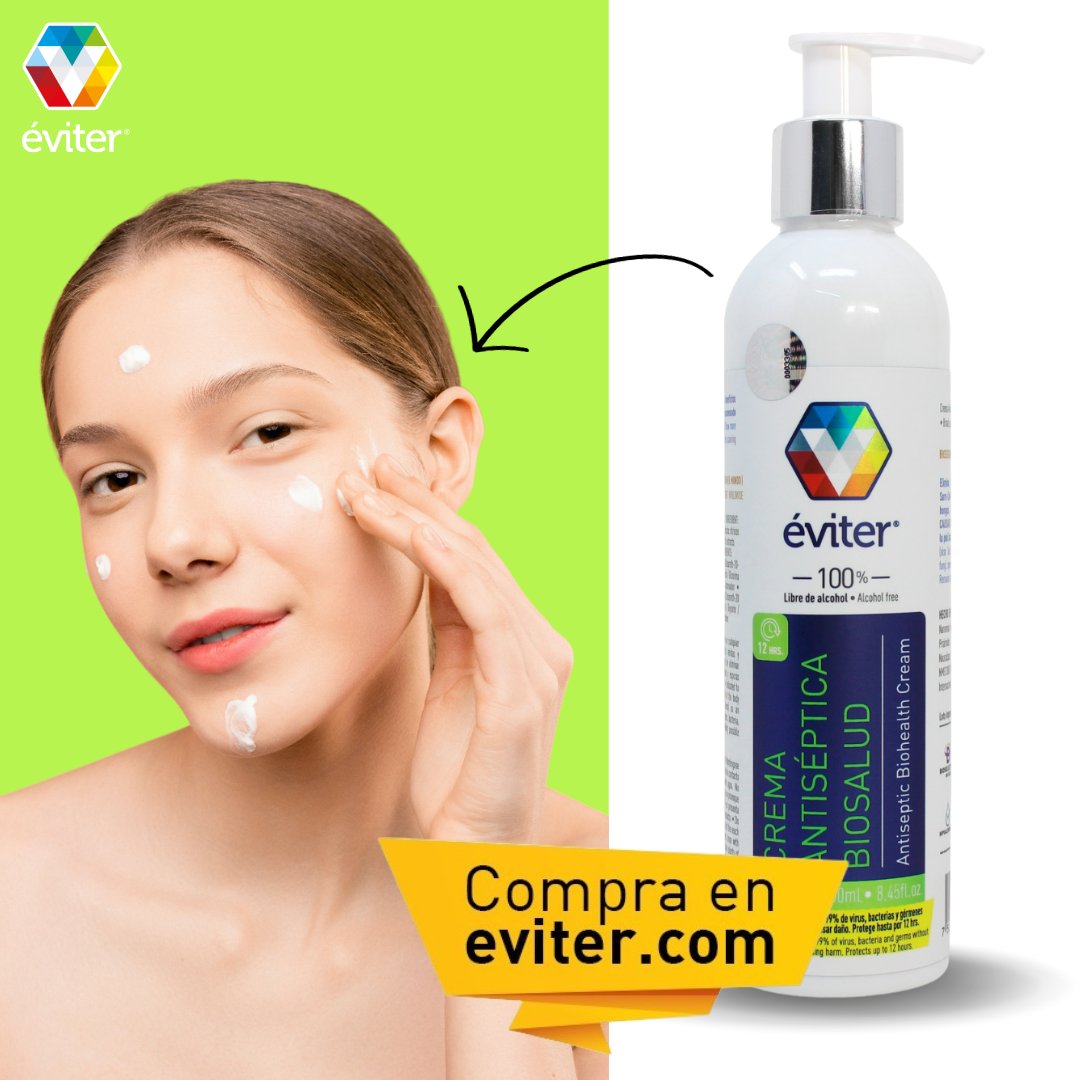 EviterMX's tweet photo. Si deseas una piel hidratada y saludable, la crema biosalud éviter es la solución. entra a la página oficial de éviter y protege tu piel con lo mejor. ✨👌
#salud #skincare #cuidadodelapiel #eviter #macroprotección https://t.co/4CIDzisdf7