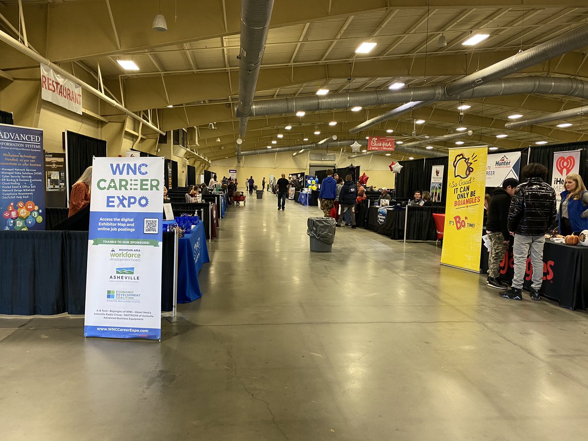 Ready for job seekers…WNC Career Expo today from 11-4 at WNC Ag Center. Local employers hiring now across industries. wnccareerexpo.com #avljobs #avlnews