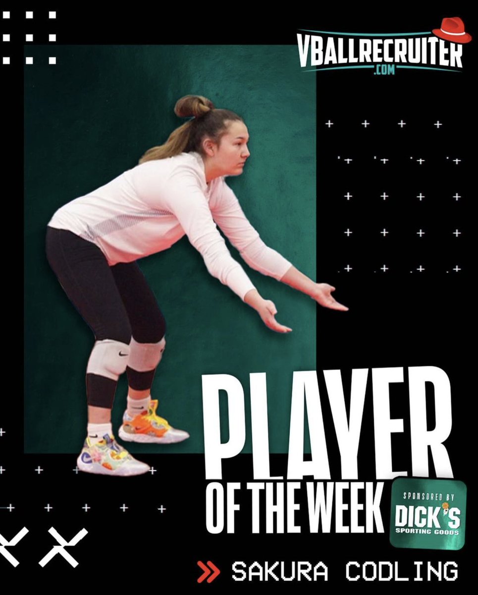 Kara Hill (@vballrecruiter) on Twitter photo 🎉 SHOUTOUT <a href="/sakura_codling/">Sakura Codling</a> OUR VBALLRECRUITER PLAYER OF THE WEEK SPONSORED BY <a href="/DICKS/">DICK'S Sporting Goods</a> 🎉
Sakura is a 3 ⭐️ libero who plays for Seton High School and <a href="/tselitevb/">Tri-State Elite VB</a> who has committed <a href="/UCLAWomensVB/">UCLA Women's Volleyball</a> 🎉 SHOUTOUT <a href="/sakura_codling/">Sakura Codling</a> OUR VBALLRECRUITER PLAYER OF THE WEEK SPONSORED BY <a href="/DICKS/">DICK'S Sporting Goods</a> 🎉
Sakura is a 3 ⭐️ libero who plays for Seton High School and <a href="/tselitevb/">Tri-State Elite VB</a> who has committed <a href="/UCLAWomensVB/">UCLA Women's Volleyball</a>