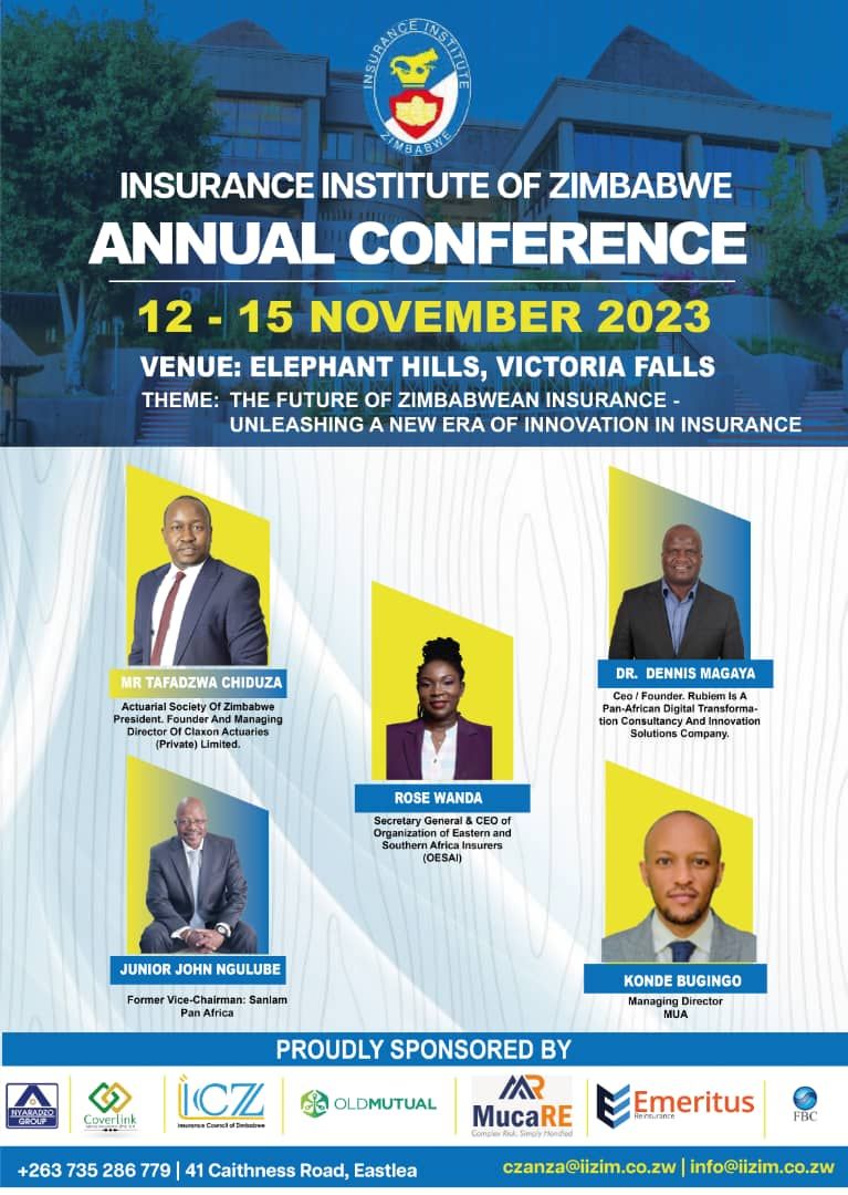 ClaxonActuaries's tweet photo. We are excited to share with you that our Managing Director Mr. Tafadzwa Chiduza will be presenting at the upcoming Insurance Institute of Zimbabwe Annual Conference from 12-15 November 2023. https://t.co/DZiBAdPArp