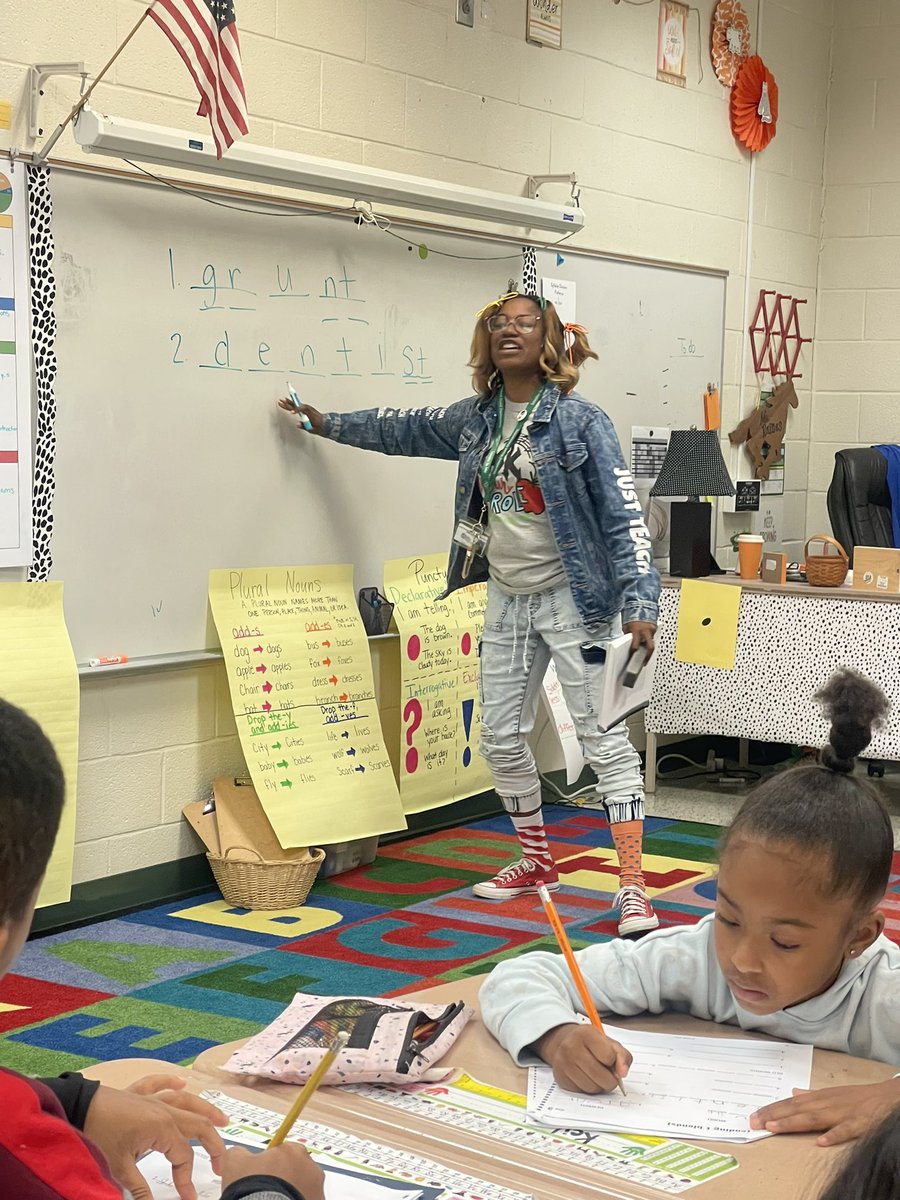 mremustangs's tweet photo. Mrs. Raines is rocking OG dictation and crazy hair & socks for Red Ribbon Week on this wonderful Wednesday! #FirstClassLeaders @mc_garvin @DrForehand @brantleyteacher @juliesteele123 https://t.co/w8n7bHIs5y