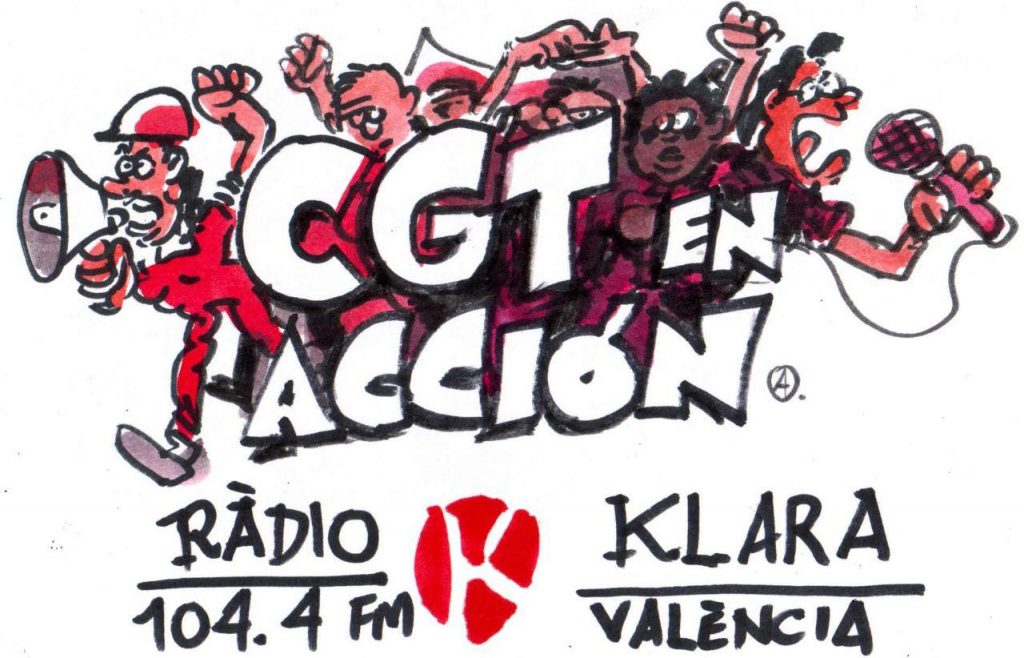 #Ahora ya estamos en #directo con #CGTenAcción191 ¡Porque nuestra lucha también está en las ondas! Escúchanos en RÀDIO KLARA 104.4FM #València - radioklara.org