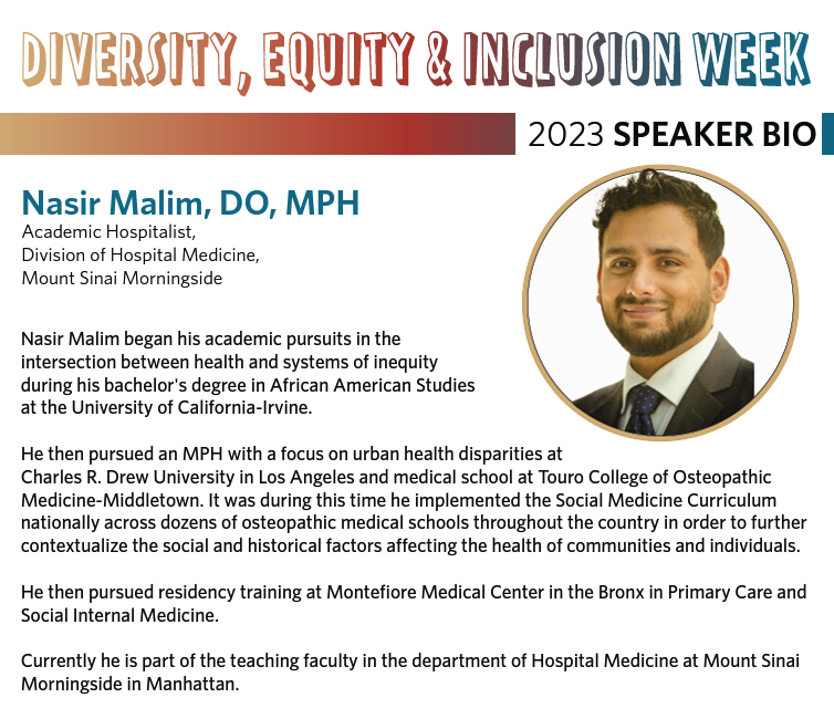 It's Day 3 of DEI Week 2023 at @VUMCradiology! Today, we're joined by @thedoctornas, who will deliver a presentation on health equity. Please join us in-person or via Teams. Register at the link below. More info: vumc.org/radiology/vand…