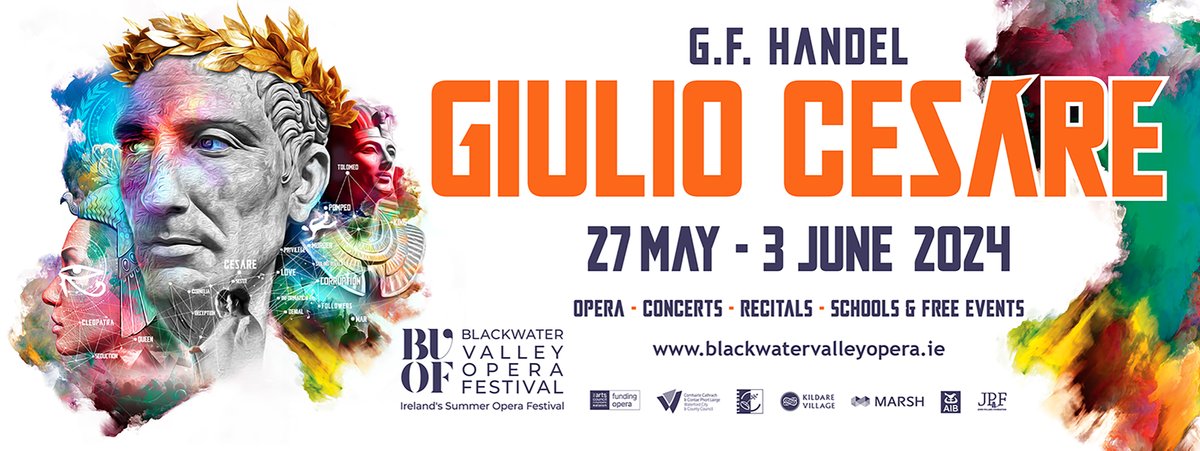 B_V_O_F's tweet photo. Happy #WorldOperaDay 🎼Blackwater Valley Opera Festival is delighted to reveal the 2024 opera will be Giulio Cesare by G.F. Handel✨
Ireland's Summer Opera Festival returns 27 May – 3 June 2024 #BVOF2024 #BVOFGiulioCesare
🎟️Priority booking 20 January https://t.co/R0kzKnWakq https://t.co/wSNhIetFho