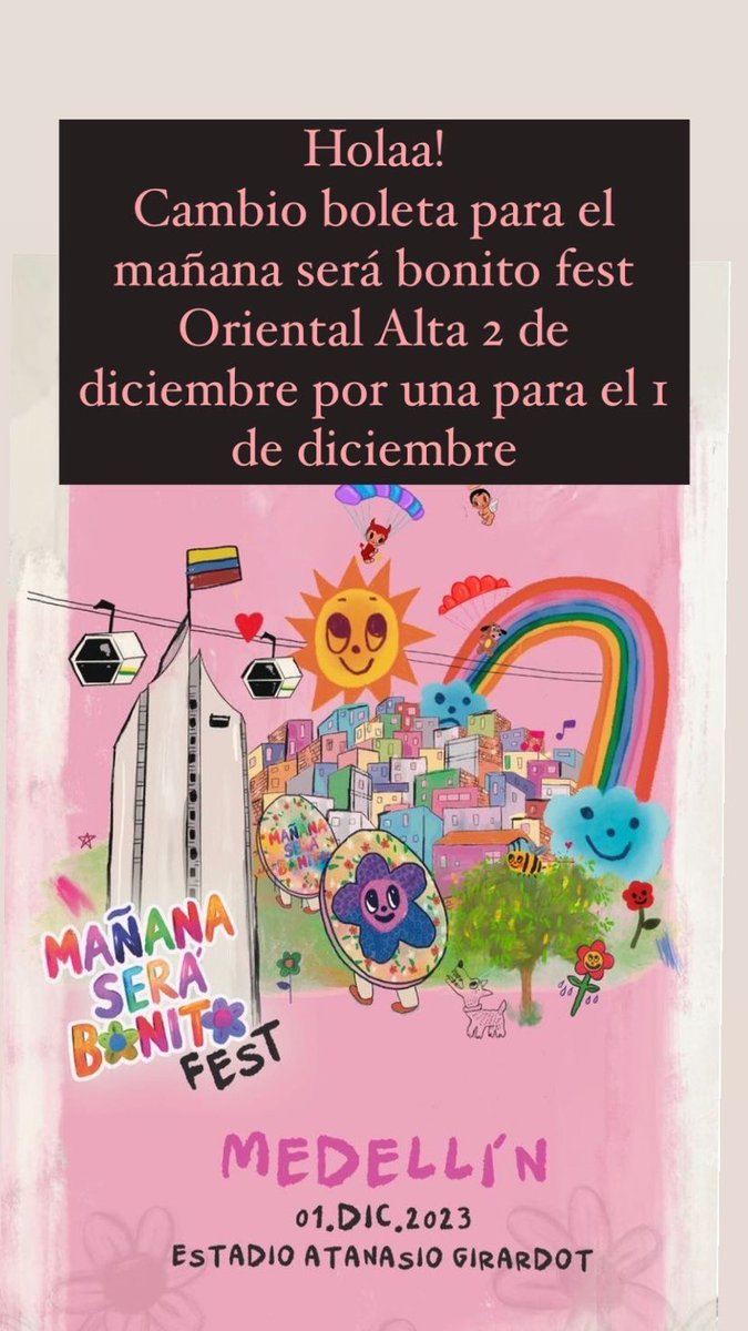 LauraZuleta22's tweet photo. Si saben de alguien que quiera cambiar de fecha lo agradecería mucho 🫶🏻 https://t.co/RqpPrgI3Io