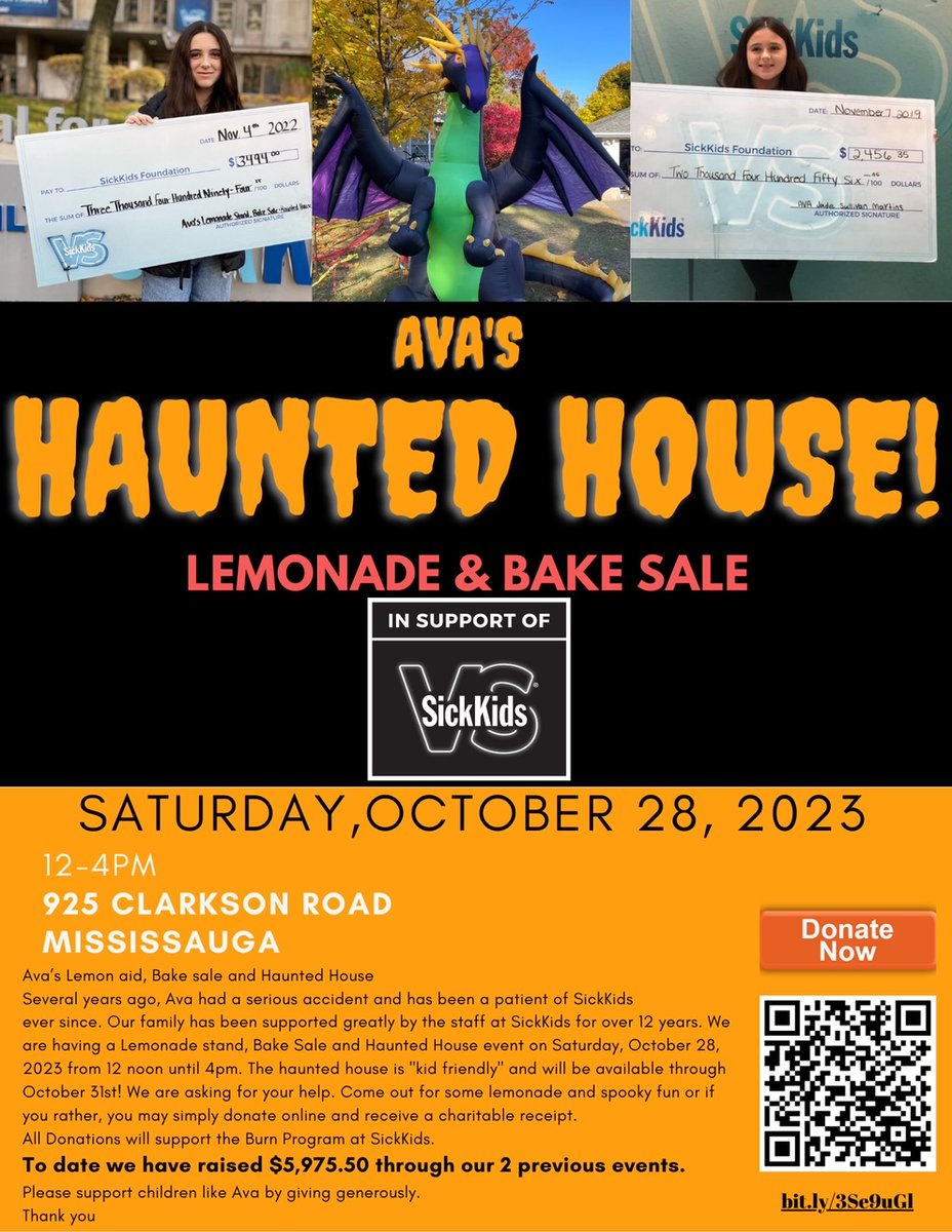 🎃Tomorrow is a very spooky day in Clarkson!
Between 10am to 2pm join the <a href="/ClarksonBIA/">Clarkson Village BIA</a> for their Halloween in the Village!
👻 Then come by Ava's Haunted House in support of <a href="/sickkids/">SickKids Foundation</a> 
🦇On Saturday and Sunday, the Bradley Museum is hosting the Halloween Harvest Festival!