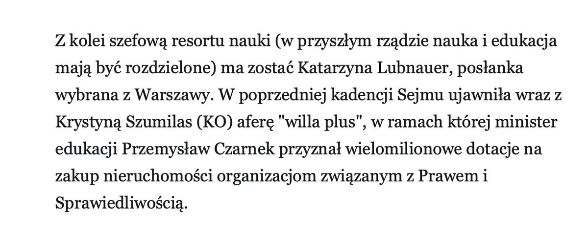 @piotr_siuda OK. 'GW' spekuluje nawet w sprawie nazwiska kandydatki na ministrę. warszawa.wyborcza.pl/warszawa/7,544…