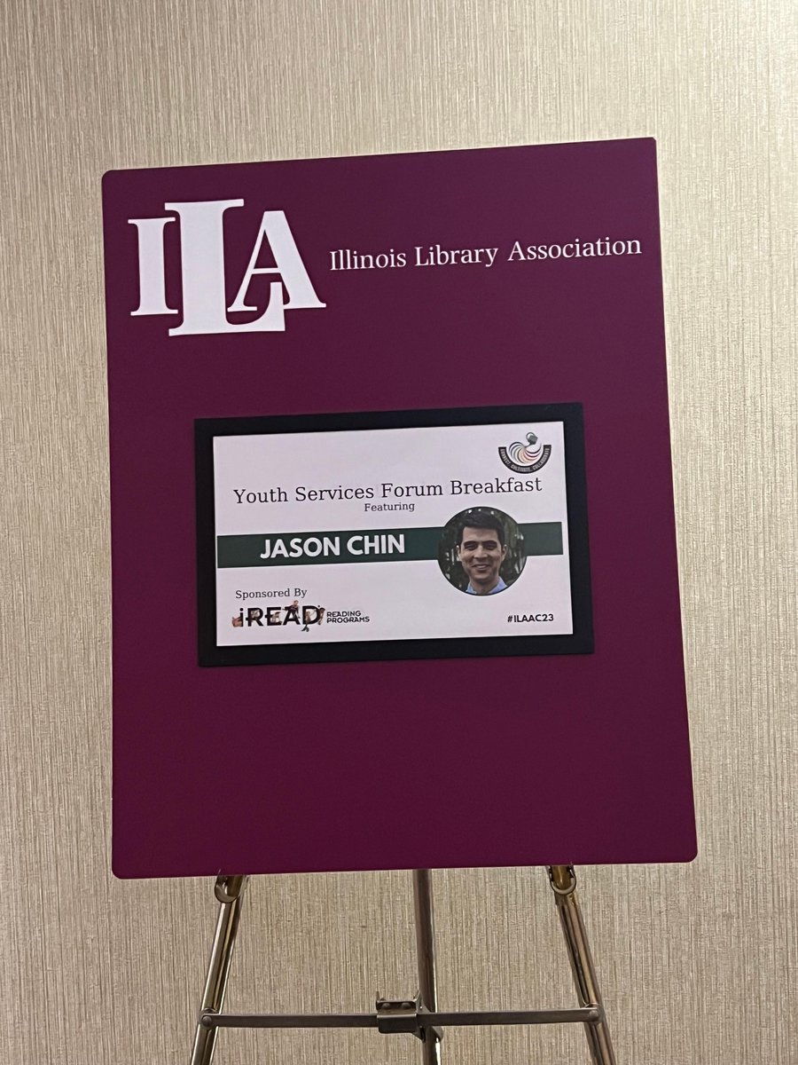IllLibraryAssoc's tweet photo. Author and Illustrator Jason Chin at this morning's ILA Youth Services Forum Author Breakfast. #ILAAC23 https://t.co/u8P08PudNK