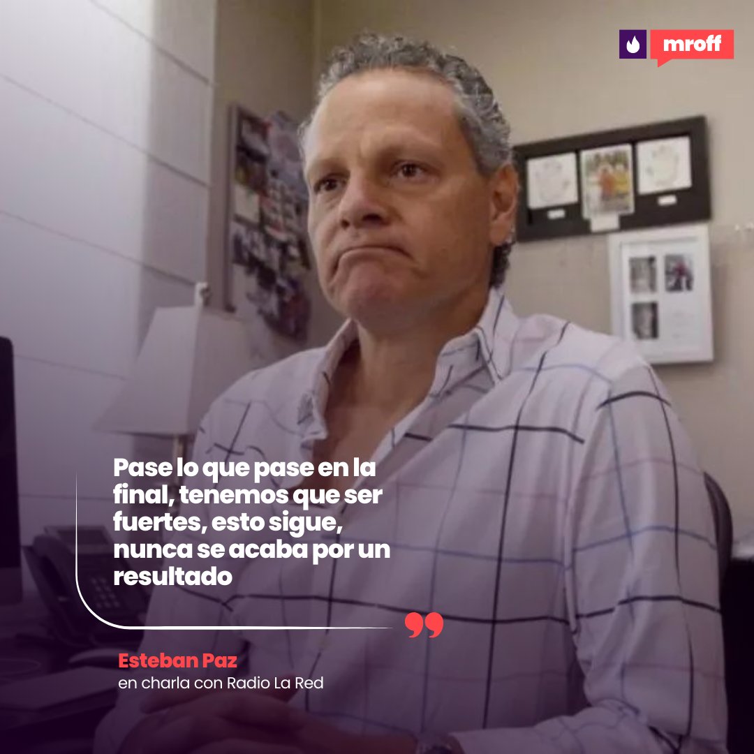 MrOFFSIDER's tweet photo. 'A veces tengo miedo... no de perder la final, sino de perder esta conexión que hemos logrado con la gente'

✍️ Esteban Paz https://t.co/cGZO73EL2F