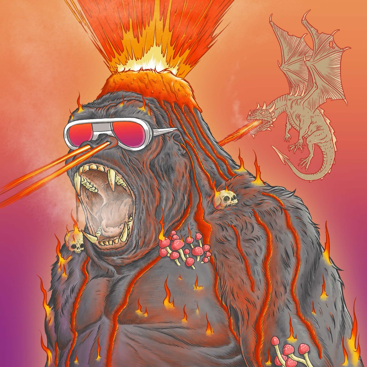 @1CatInTheHat1 @SpacefudzNFT @IOHK_Charles @SpacefudzNFT is dripping with talent. Check out this insane Volcano Kong that I commissioned from him!