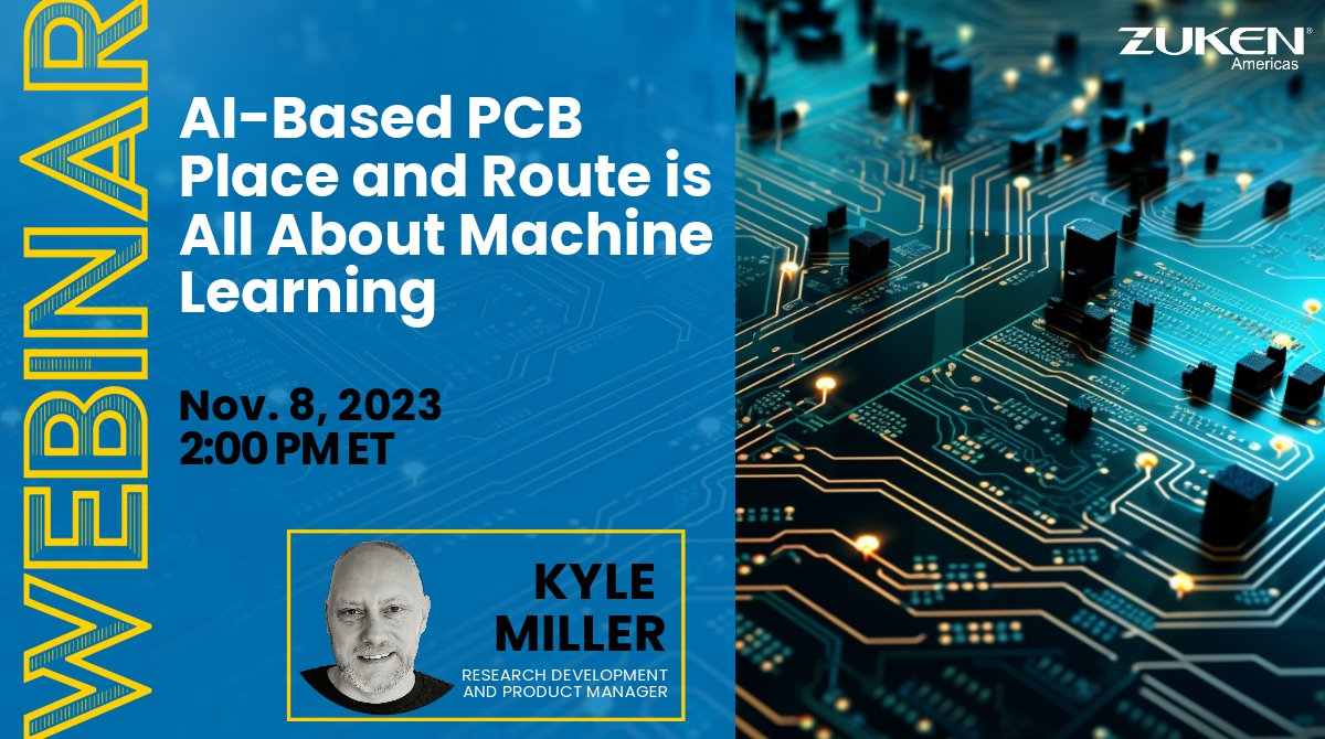 ZukenAmericas's tweet image. 🧠 Exciting news! Join us on Nov 8th @ 2PM ET for a deep dive into PCB design's future with Dr. Kyle Miller, Zuken's AI expert. Discover the benefits of AI and the amazing user experience with our industry-first AIPR. Register HERE! bit.ly/46PORZ2

#AIPR #PCBDesign