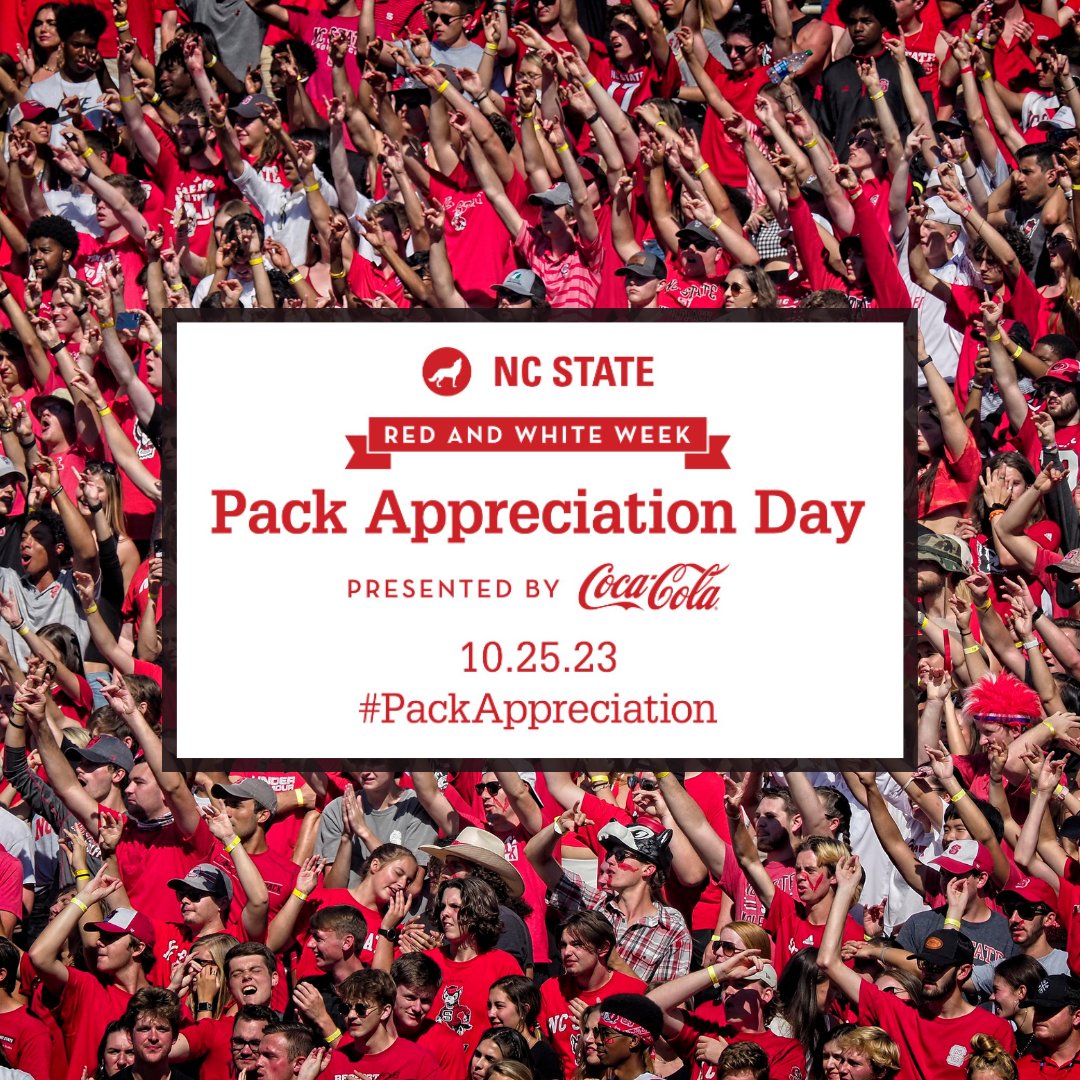 NC State PFS (@ncstatepfs) on Twitter photo The fifth annual Pack Appreciation Day is here! There are events happening on both Main and Centennial Campuses with fun activities about philanthropy and the Pack community. To learn more, follow the link!
go.ncsu.edu/packappreciati…
#PA_Madison #NCStateRedWhite #PackAppreciation The fifth annual Pack Appreciation Day is here! There are events happening on both Main and Centennial Campuses with fun activities about philanthropy and the Pack community. To learn more, follow the link!
go.ncsu.edu/packappreciati…
#PA_Madison #NCStateRedWhite #PackAppreciation