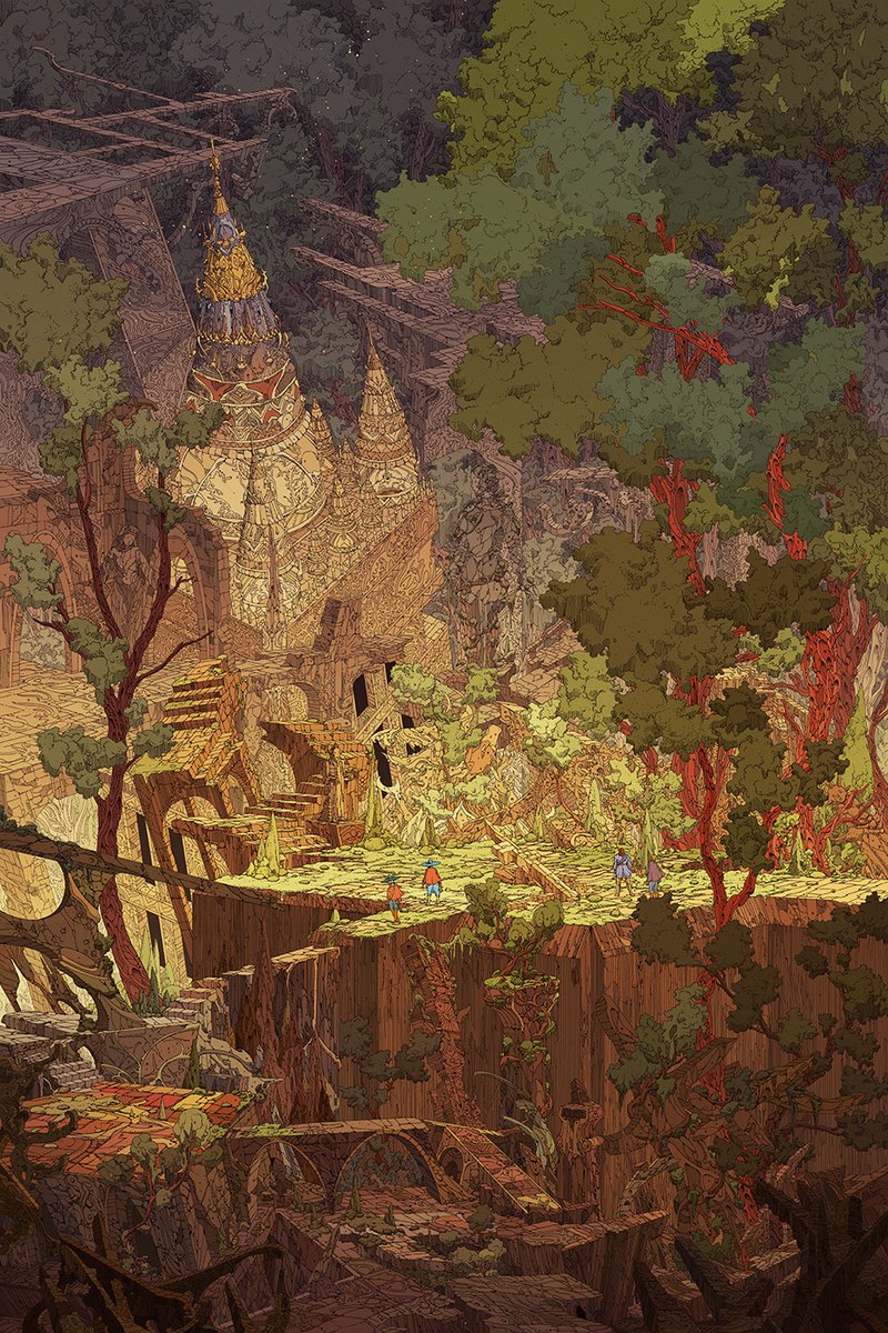 A new Palace Life art print tomorrow from
@BLCKDRGNPRSS ! The Cathedral Ruins is a 24” x 36” inch giclée and will be a 48 hour timed edition. A signed version limited 80 copies will also be available. On sale tomorrow Oct 26 5pm UK time through: blackdragonpress.co.uk