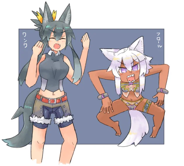 #女の子二人のイラストを貼る見た人もやるかわいいね 