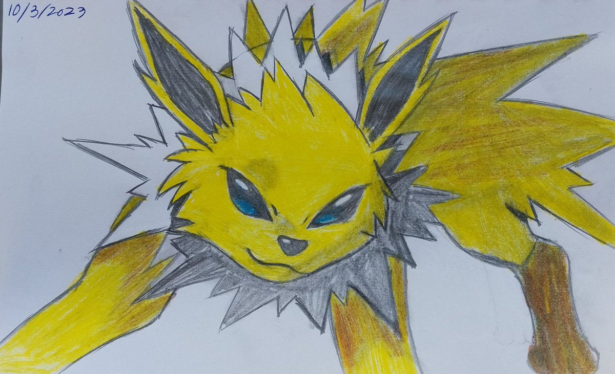 D77237733's tweet image. Jolteon 💛 #pokemon #Jolteon #EeveeEvolution #Evolution #Eevee