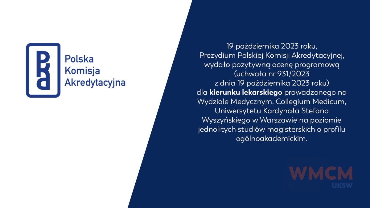 Faculty of Medicine, Cardinal Wyszynski University tweet media