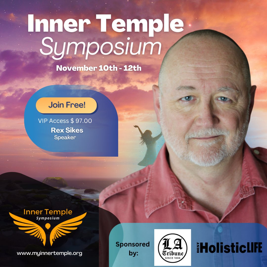 rexsikes's tweet photo. "Embrace the magic within at the Inner Temple Symposium! Join us for a transformative journey of healing and self-discovery. Coming up Use link to register free: https://t.co/T88FNta9FU #InnerTempleSymposium #HealingJourney #InnerTemple #SpiritualAwakening #TransformationalEvent https://t.co/3N1XtqB2Z7