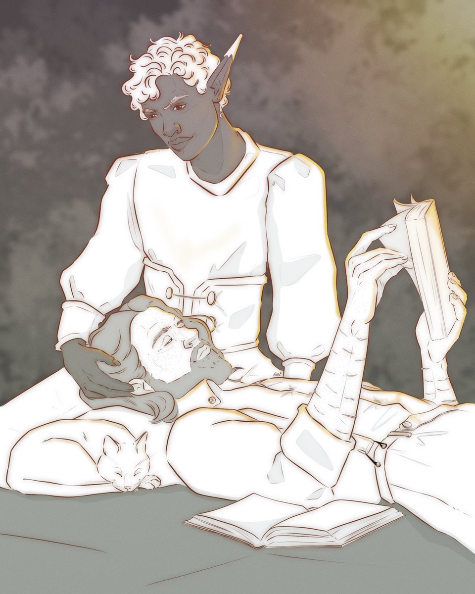 rilabamila's tweet photo. Quiet afternoons in the sun spent reading are the best 🥰
#mightynein #criticalrole #criticalrolefanart https://t.co/JKvGiDEtPo