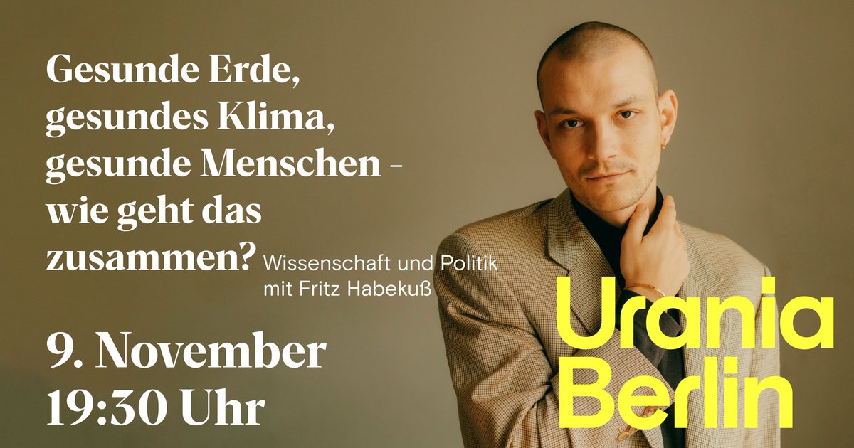 Gesundheit, Klima und Ökosysteme: Drei große Begriffe, ein Zusammenhang? Journalist @fhabekuss, Dr. Martin Herrmann @KlimaGesundheit und die Philosophin Dr. Kim Grützmacher diskutieren die Auswirkungen der Klimakrise auf den menschlichen Körper. Tickets: tinyurl.com/2tsyxxyt