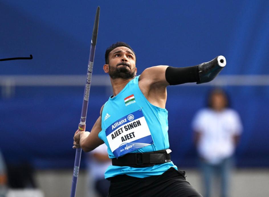 narendramodi's tweet photo. A tremendous achievement by Ajeet Singh as he secured the Bronze Medal in the Javelin Throw F46 event. This success is a result of his hard work and dedication. Best wishes for his upcoming endeavours. https://t.co/qFEgLl45n9