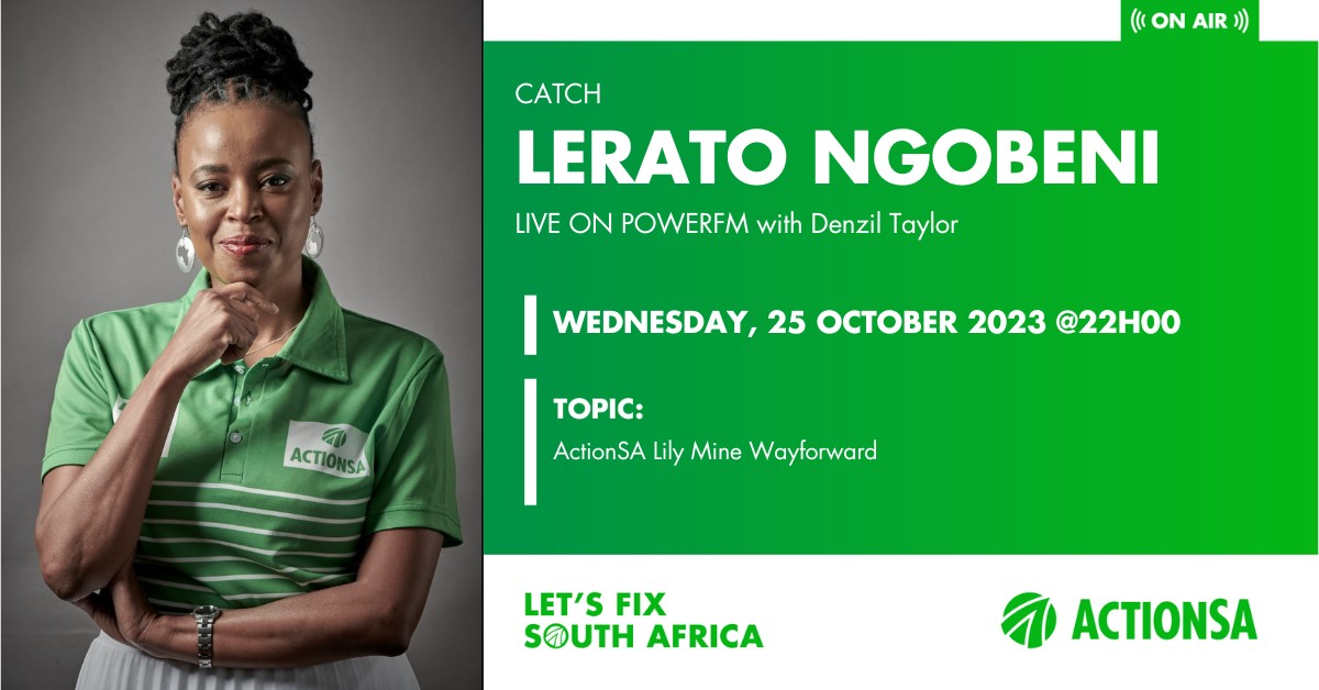 #Justice4LilyMineVictims
Catch <a href="/MikaNgobeni/">Lerato Ngobeni MP</a> on <a href="/Powerfm987/">POWER 98.7</a> tonight