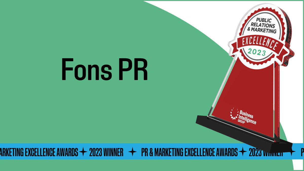 Congratulations to Fons PR @FonsPR_ #winner 2023 #PR #Marketing #Award Learn why at fonspr.com bit.ly/3Fz2sb3