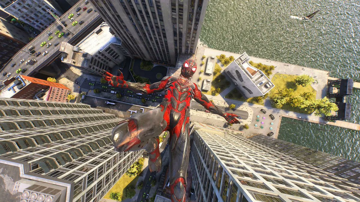 selek31's tweet photo. Podría pasar horas echando fotos en este juego #SpiderMan2PS5 https://t.co/TnmOU3yu8Z