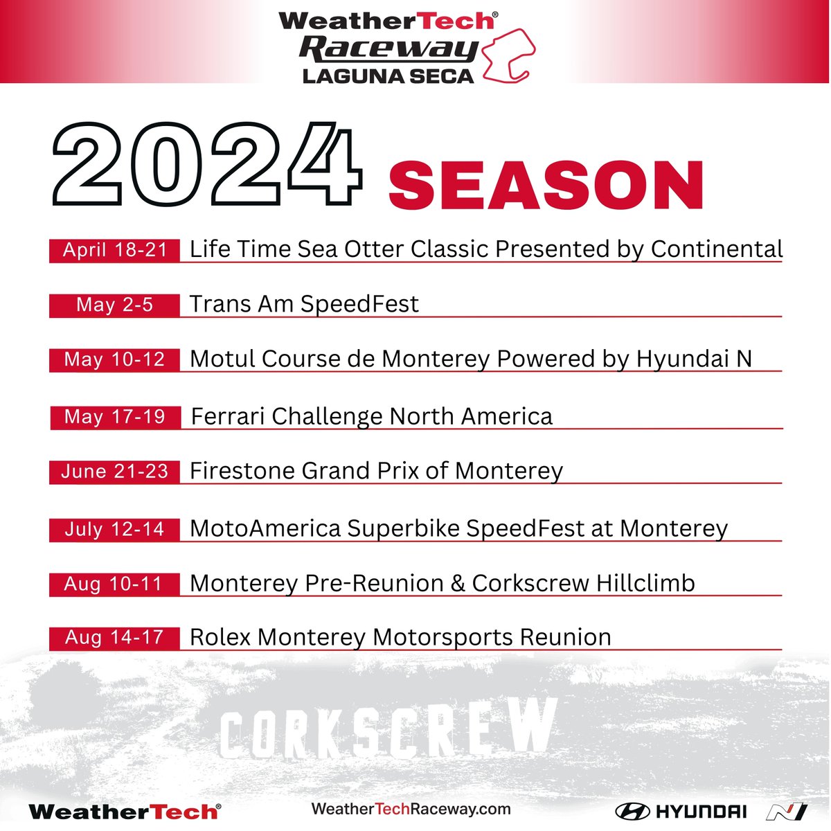 WeatherTechRcwy's tweet image. ICYMI
#Transam #IMSA #FerrariChallenge #INDYCAR #MotoAmerica #RMMR #WeatherTechRaceway #LagunaSeca