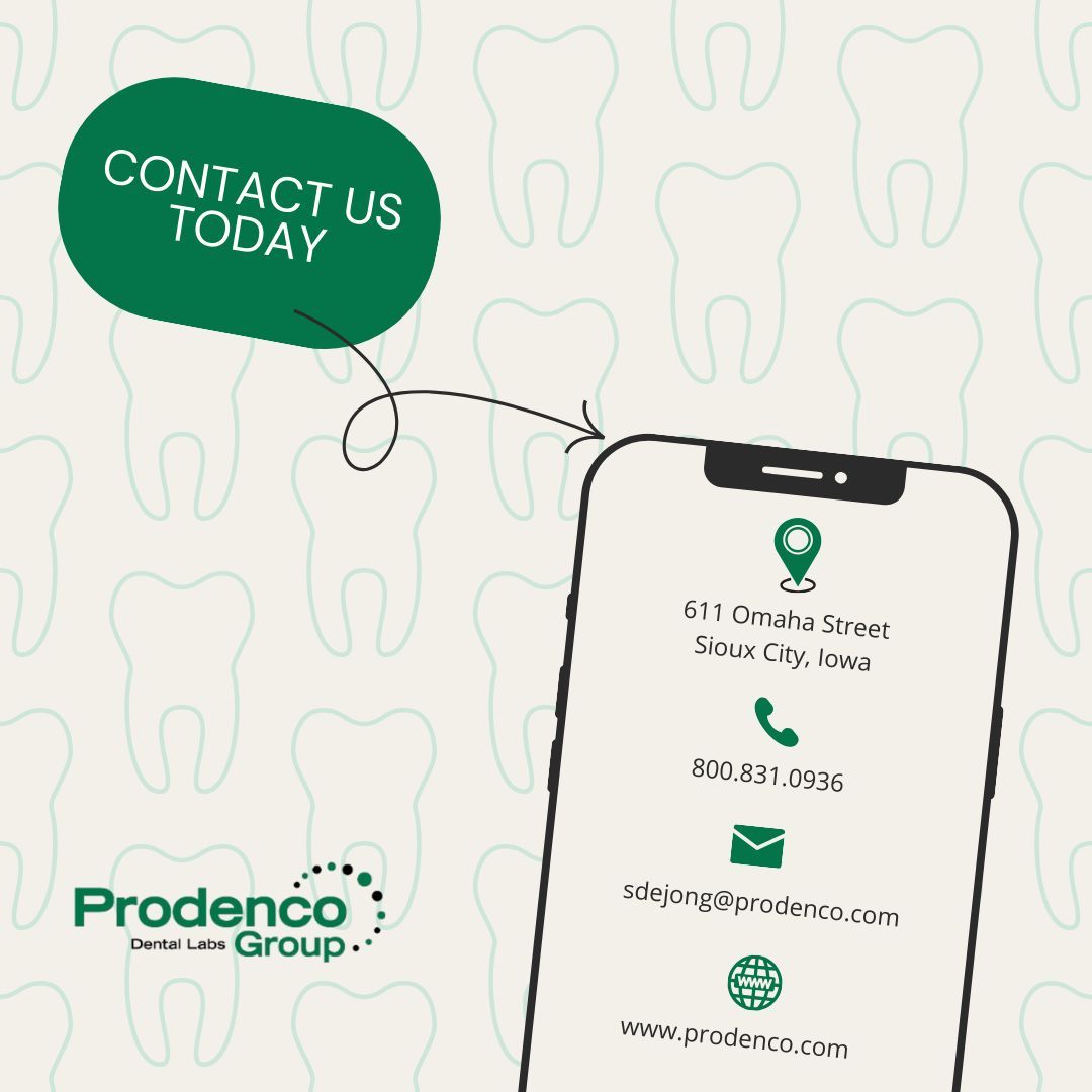 📢 Attention Sioux City, IA dentists!

Are you looking to work with a dental lab that is conveniently located near you?

Prodenco Dental Labs is located right here in Sioux City, Iowa!

Give us a call today or send us an email and we would love to connect with you!
#siouxcityiowa