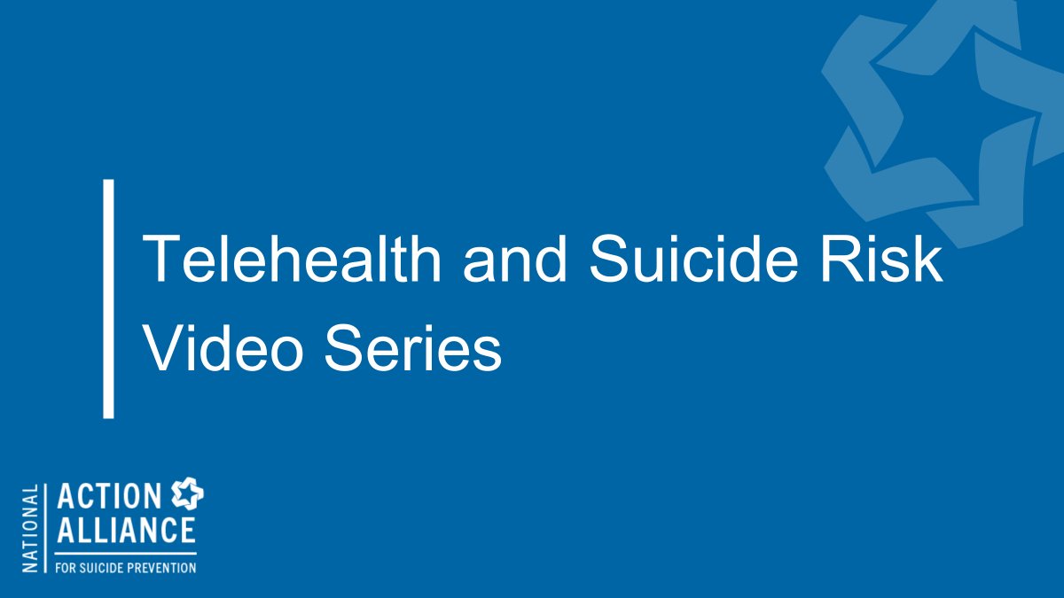 (1/2) The Action Alliance has launched the first in a series of videos related to suicide risk screening practices in #telehealth. “The Importance of Screening for Suicide Risk in Telehealth.” #suicideprevention