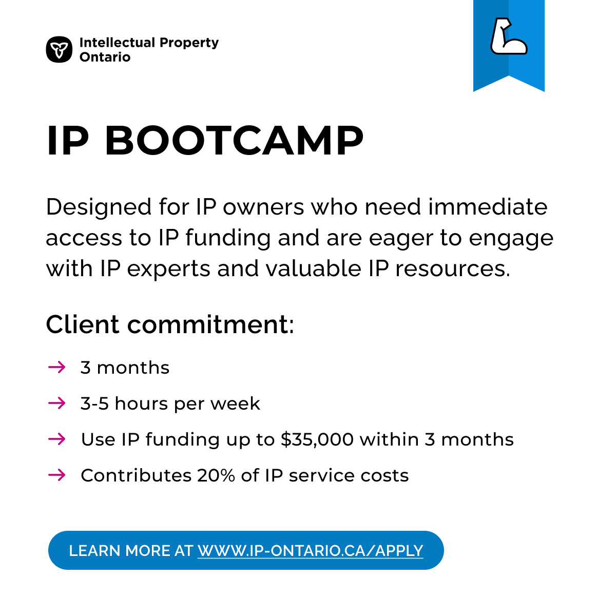 ip_ontario's tweet photo. IPON is now offering two new programs:

💪 IP Bootcamp
🤝 Partner Program

Learn more about both programs, including eligibility, and apply here: https://t.co/Vj05jzK2G4 https://t.co/WIWsHP9zD5