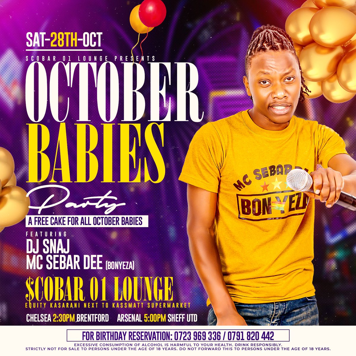 °®OCTOBER BABIES🥳
 Gat A LEGIT Plan For You This SATO😇
 Come Have A Blast With Us As We Celebrate you 🎂
Hosted By: Bonyeza @mcsebardee// <a href="/djsnaj254/">Dj Snaj</a>
LIVE
<a href="/scobar01/">Barry Keith Scott</a>.ke KASARANI
 (Equity Next to Kassmart)
#Party_With_Bonyeza_Masta💯