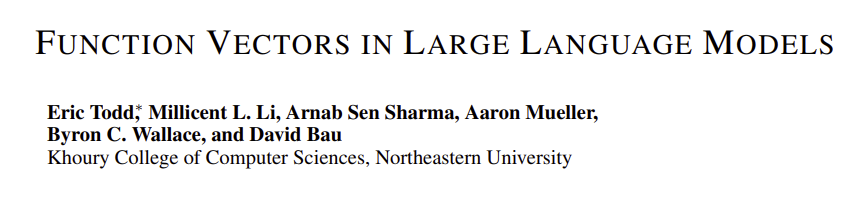 LLMs represent words as vector embeddings. Do they represent *functions* as vectors too?

Yes! This has implications for how we think about “reasoning” in language models. New preprint w/ <a href="/millicent_li/">Millicent Li</a>, <a href="/arnab_api/">Arnab Sen Sharma</a>, <a href="/amuuueller/">Aaron Mueller</a>, <a href="/byron_c_wallace/">byron wallace</a>, <a href="/davidbau/">David Bau</a>:
functions.baulab.info