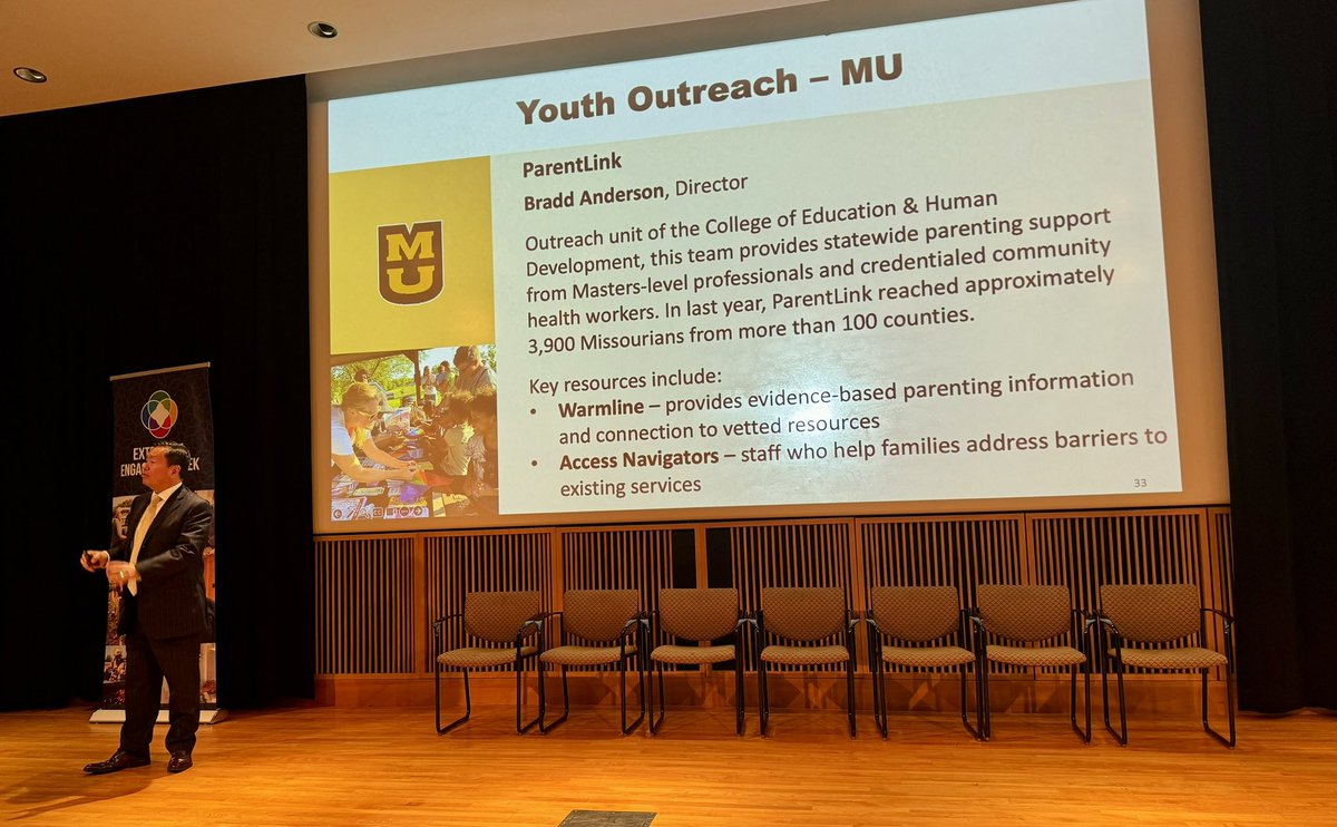 Greatly appreciated the words of <a href="/umsystem/">UM System</a> President Mun Choi this morning as he highlighted the work of ParentLink in serving Missouri families!