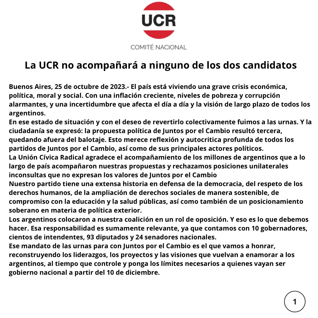 Unión Cívica Radical tweet media